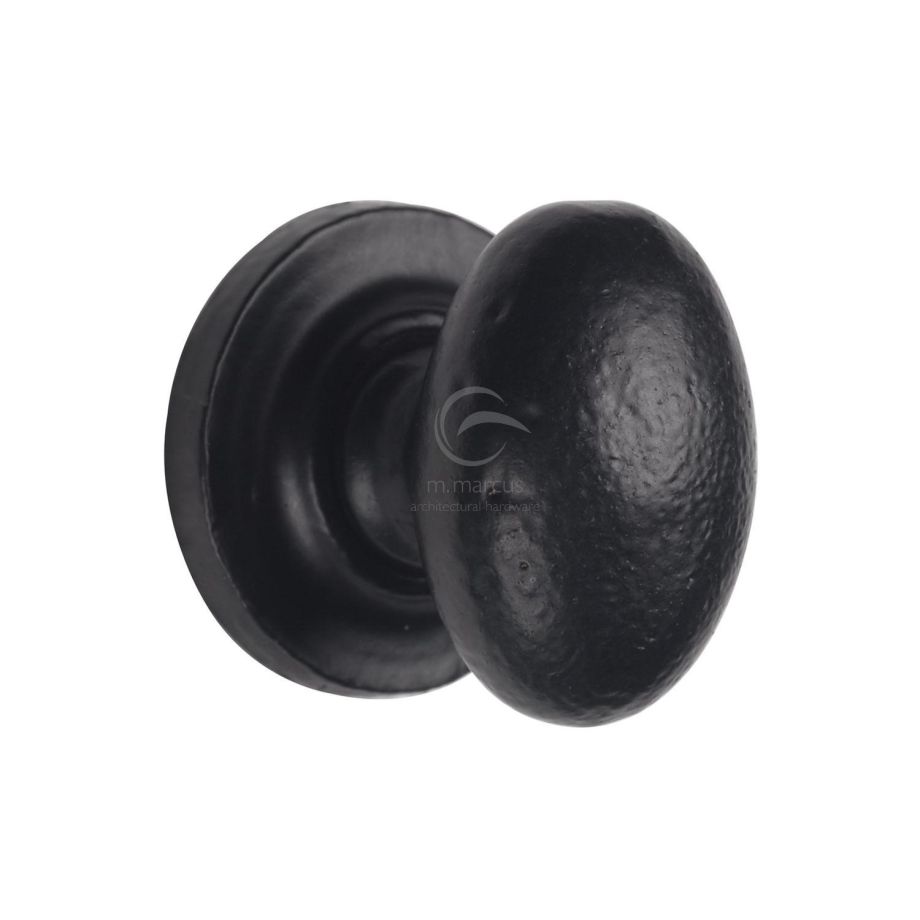 M.Marcus - Matt Black Iron Cabinet Oval Knob