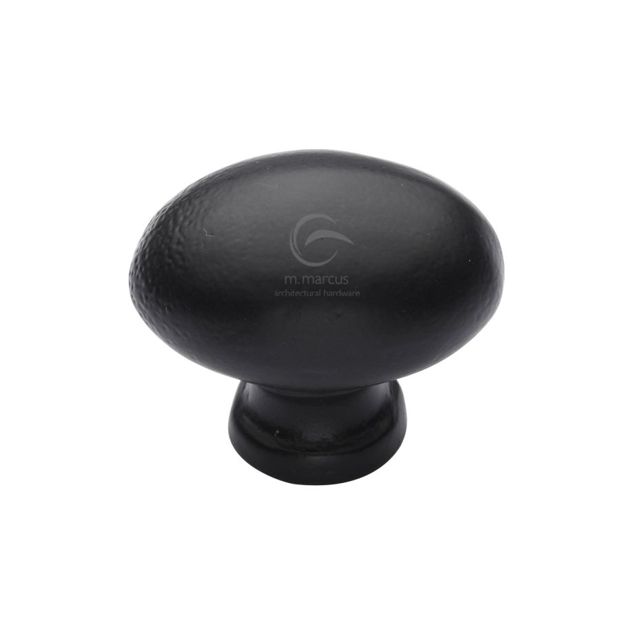 M.Marcus - Matt Black Iron Oval Cabinet Knob