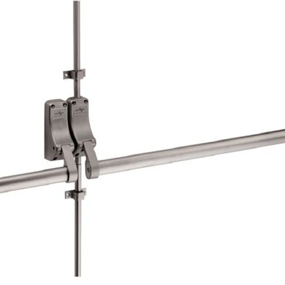 Rebated Double Door Push Bar Panic Bolt/Latch Set