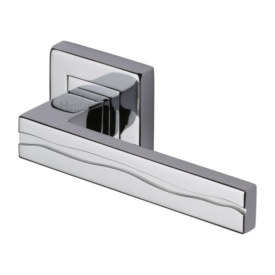 Heritage Brass - Amazon Sq Door Handle on Square Rose