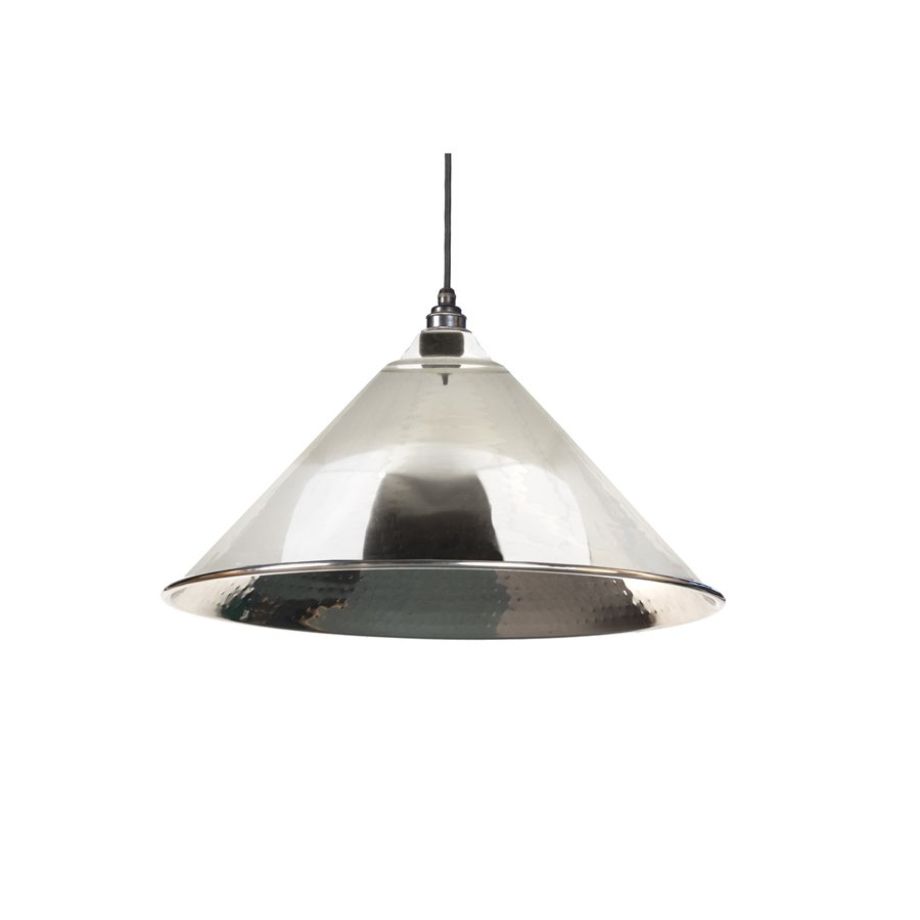Hammered Nickel Hockley Pendant