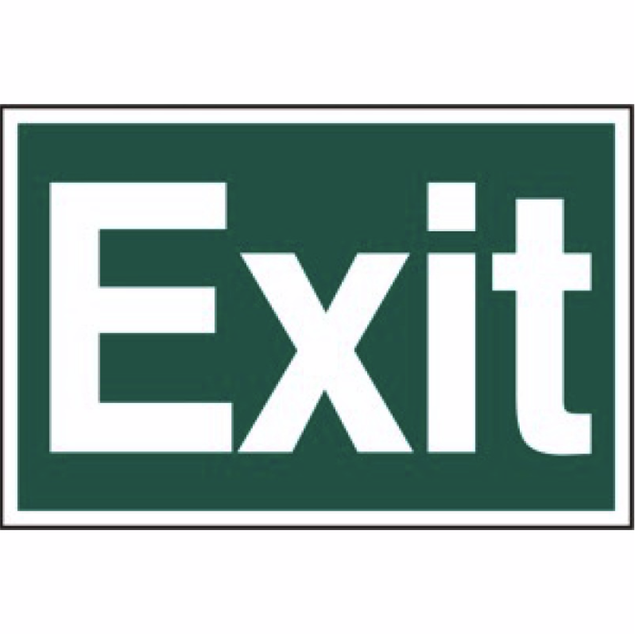 Exit' Sign - PVC - 300 x 200mm