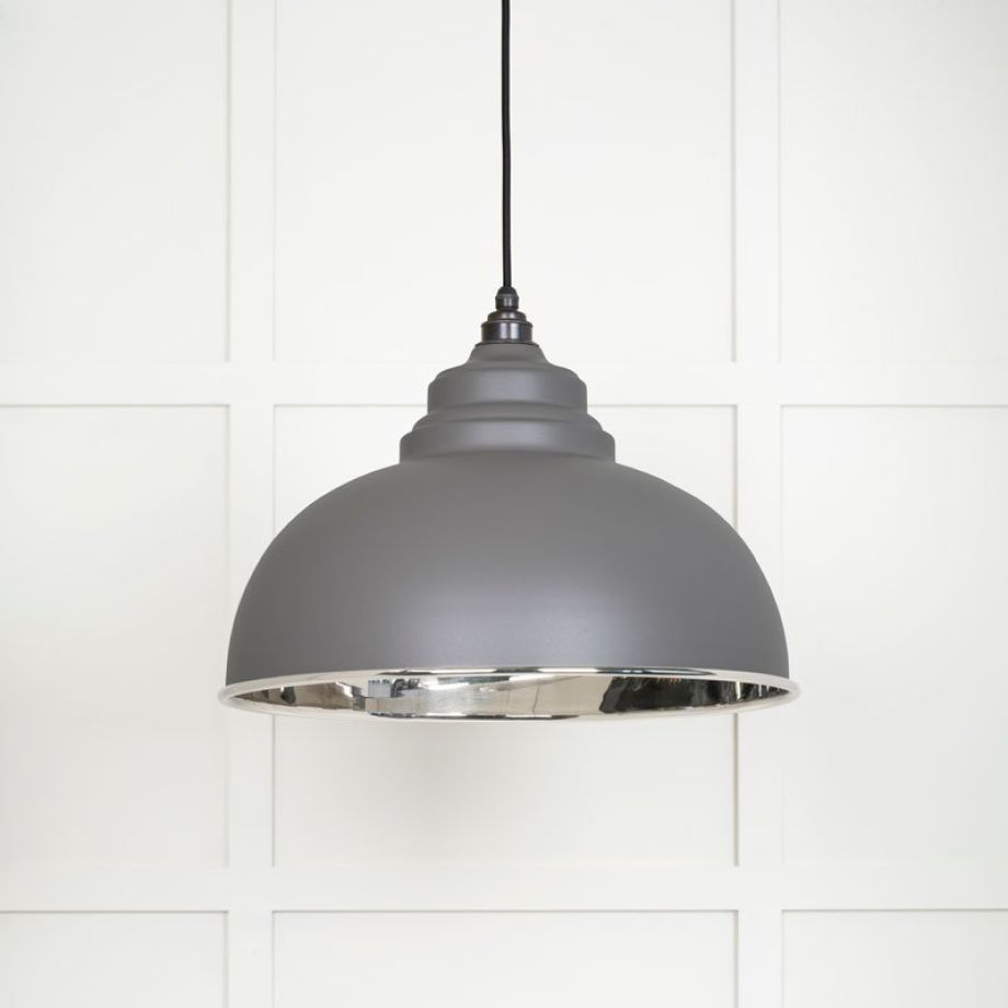 Smooth Nickel Harborne Pendant in Bluff