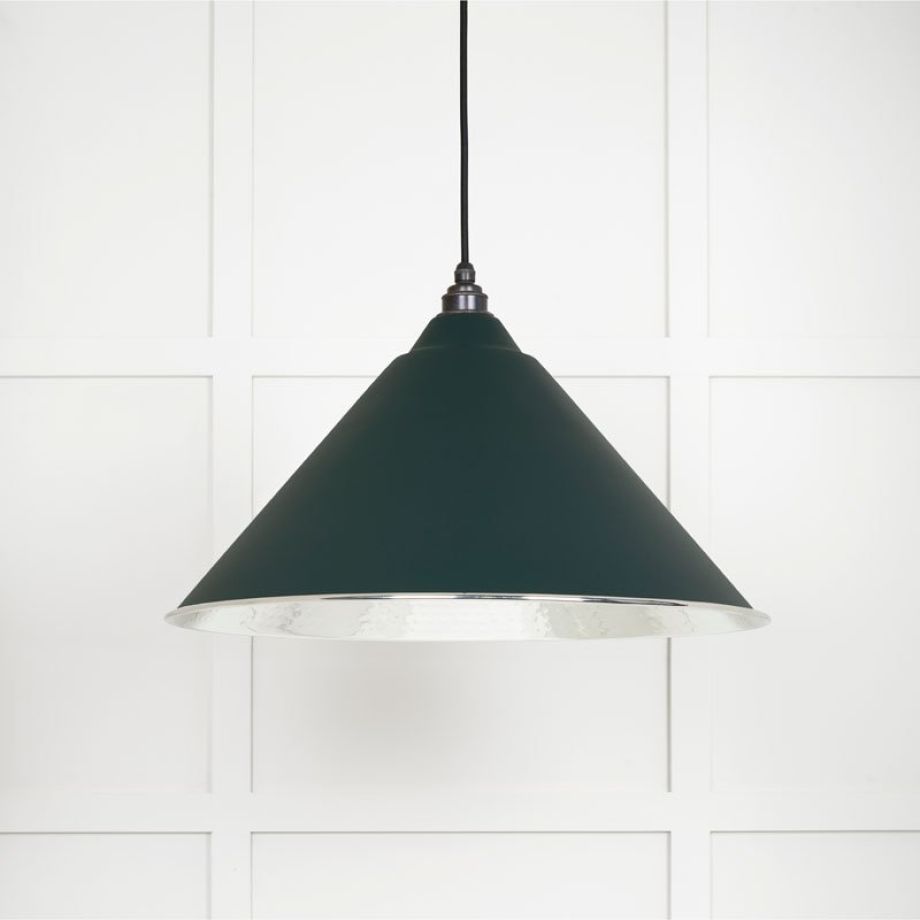 Hammered Nickel Hockley Pendant in Dingle
