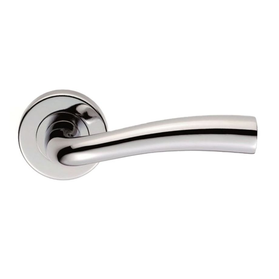 Polished Chrome Serozzetta Cuatro Lever on Round Rose