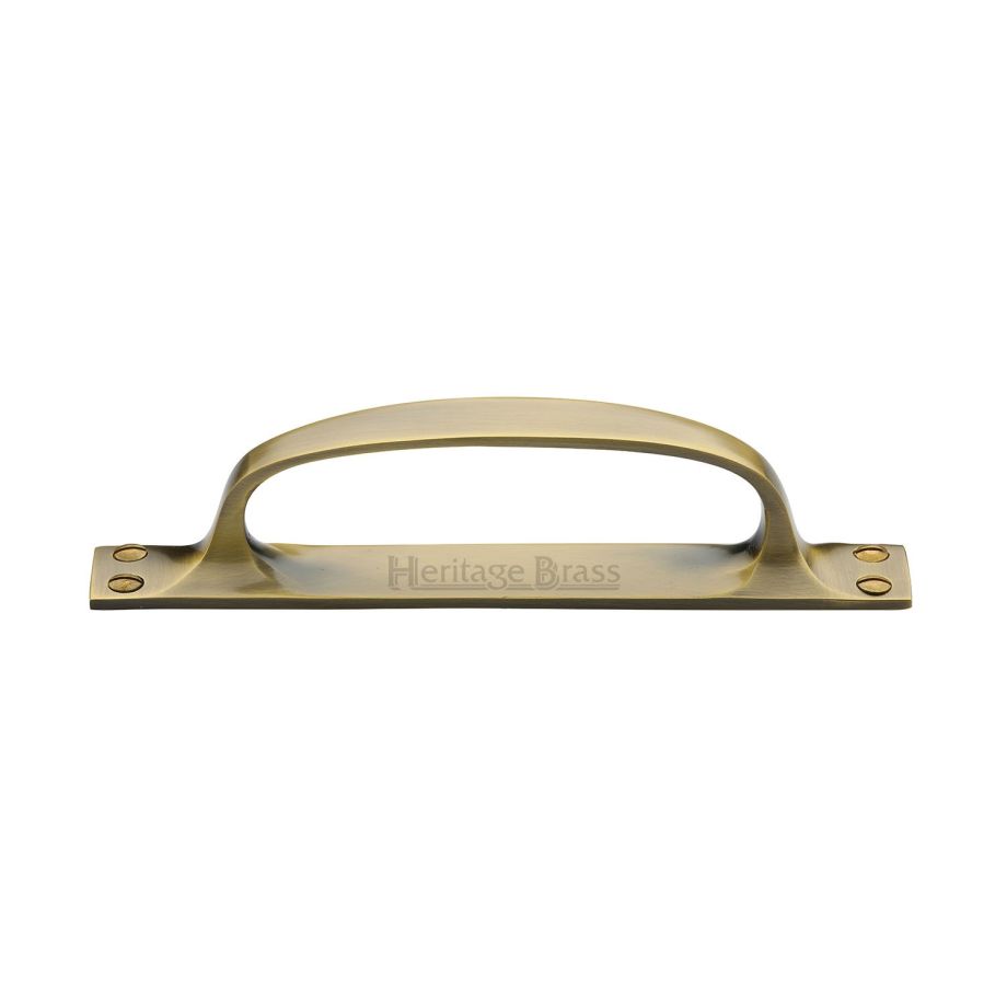 Heritage Brass - Door Pull Handle on Plate Offset