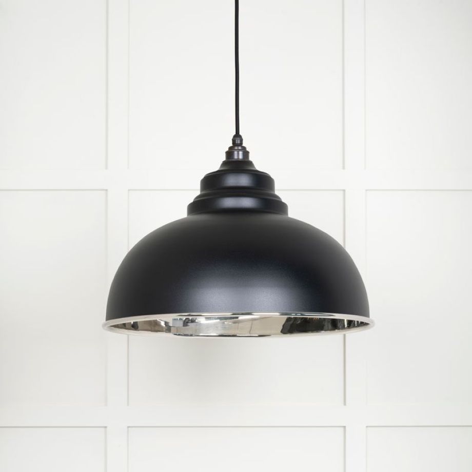 Smooth Nickel Harborne Pendant in Elan Black