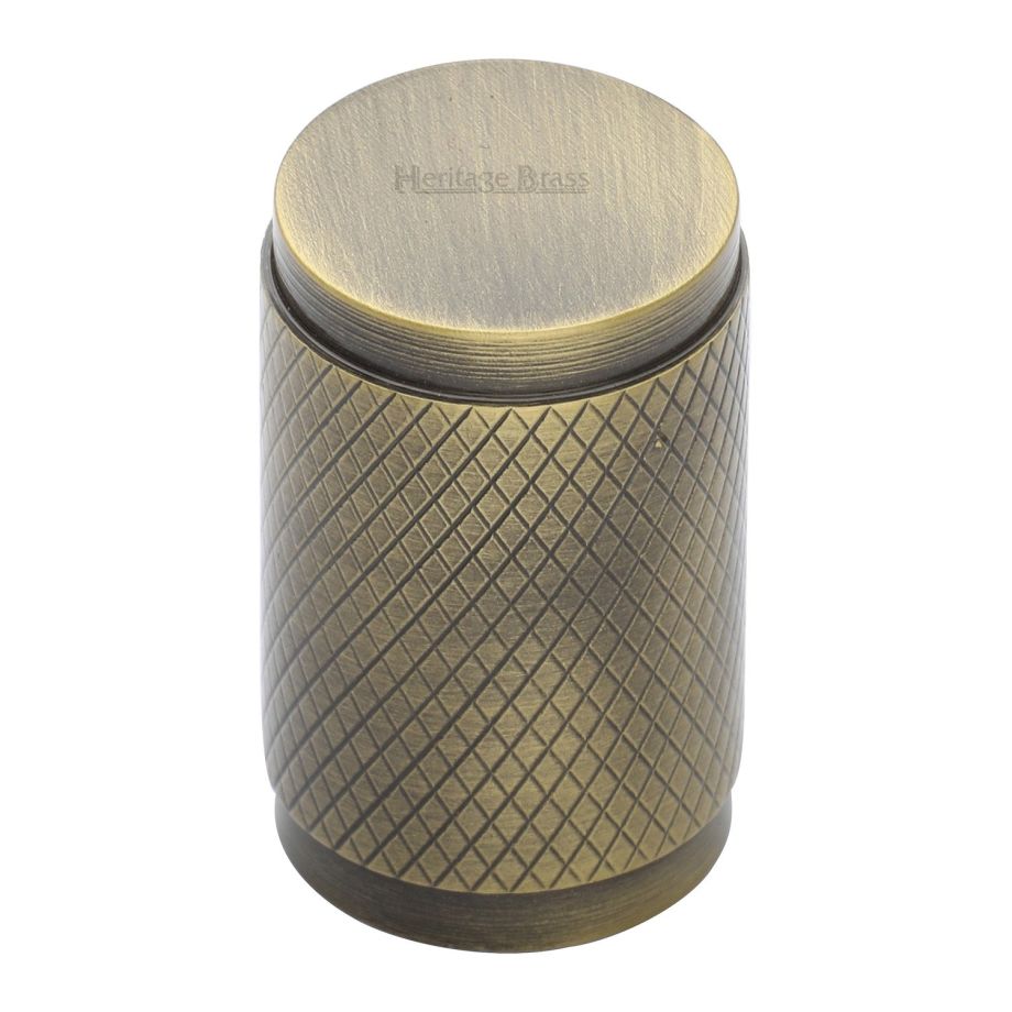 Heritage Brass - Cylindric Knurled Cabinet Knob