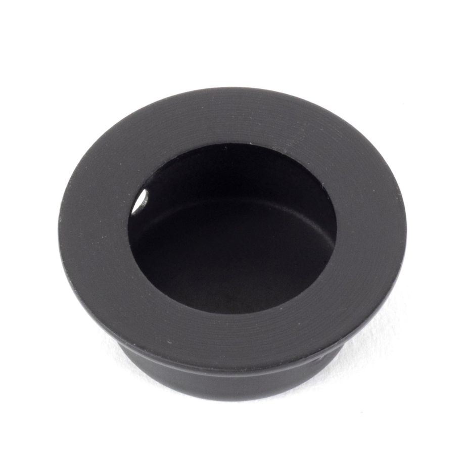 Black 30mm Ø Small Flush Pull