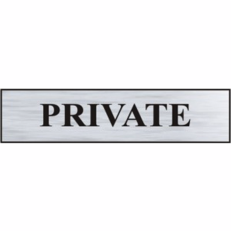 Private' Sign - BRS - 220 x 60mm