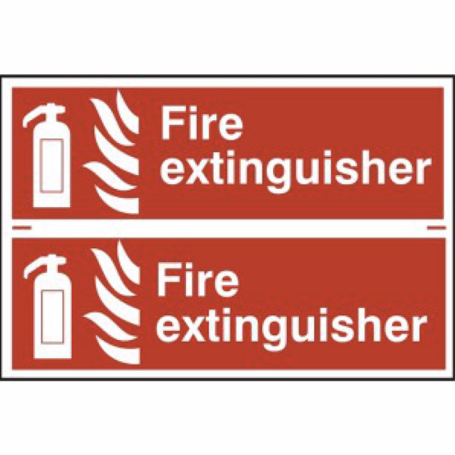 Fire extingisher' Sign - PVC - 300 x 200mm (2 Pack)