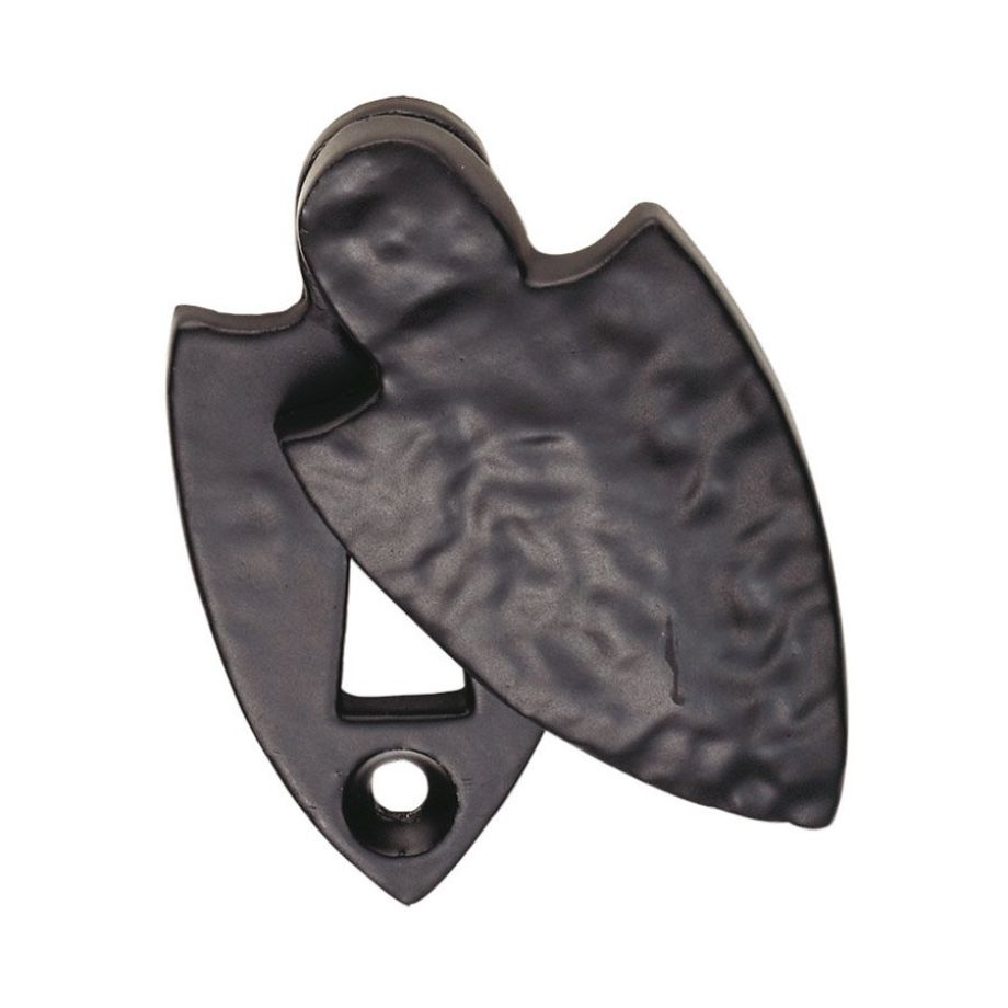 Black Antique Shield Covered Keyhole Profile Escutcheon
