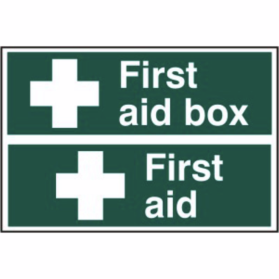 First aid box' Sign - PVC - 300 x 200mm