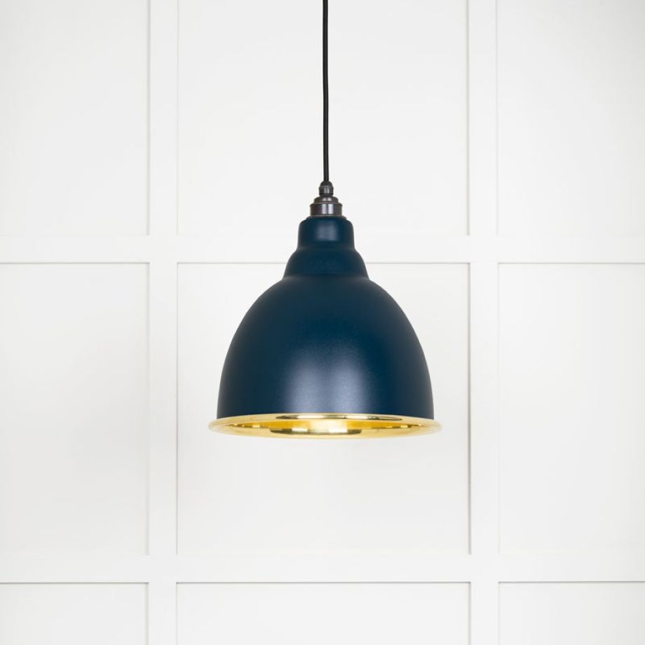 Smooth Brass Brindley Pendant in Dusk