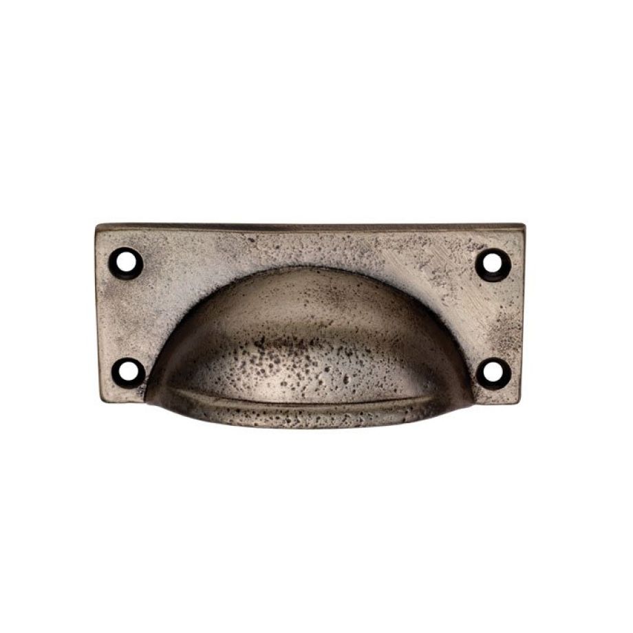 Pewter Effect Square Plate Cup Handle