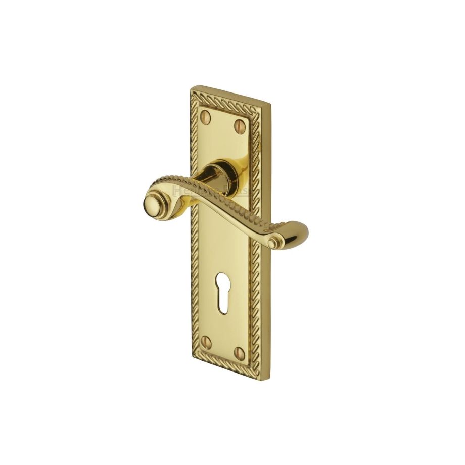 Heritage Brass - Georgian Door Handle on Plate