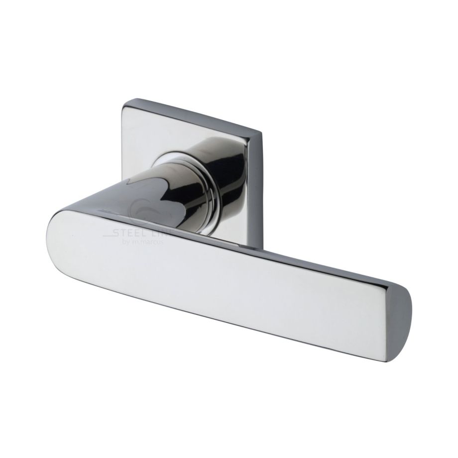Steel Line - Hemisphere Door Handle on Square Rose
