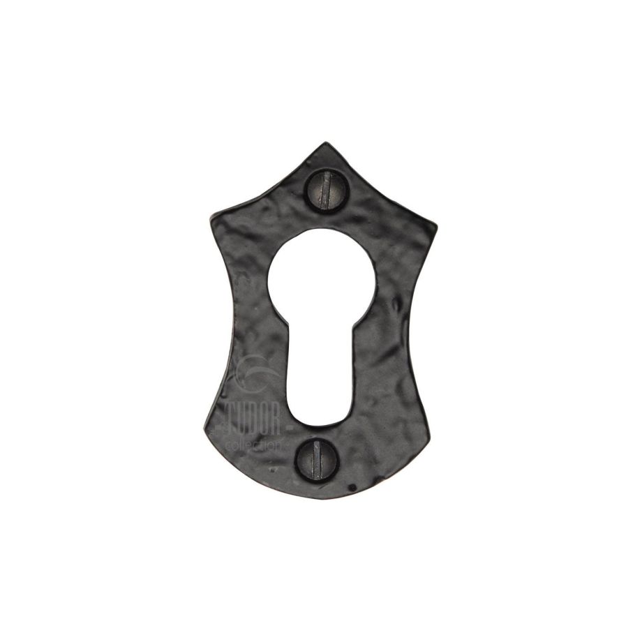 Tudor - Euro Profile Cylinder Escutcheon Black Iron