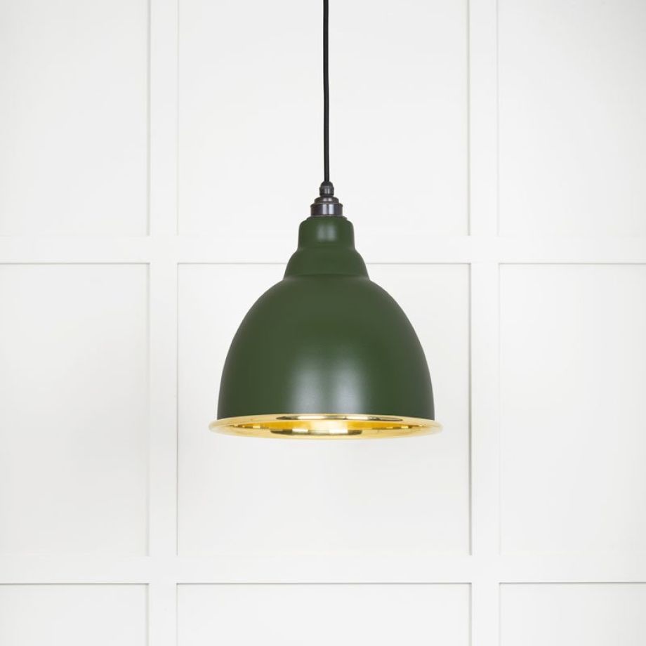 Smooth Brass Brindley Pendant in Heath