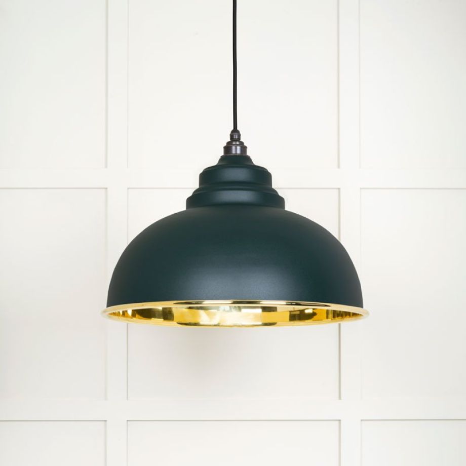 Smooth Brass Harborne Pendant in Dingle