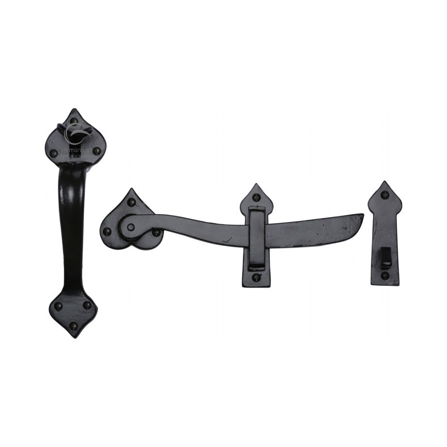 M.Marcus - Black Iron Curved Gate Latch