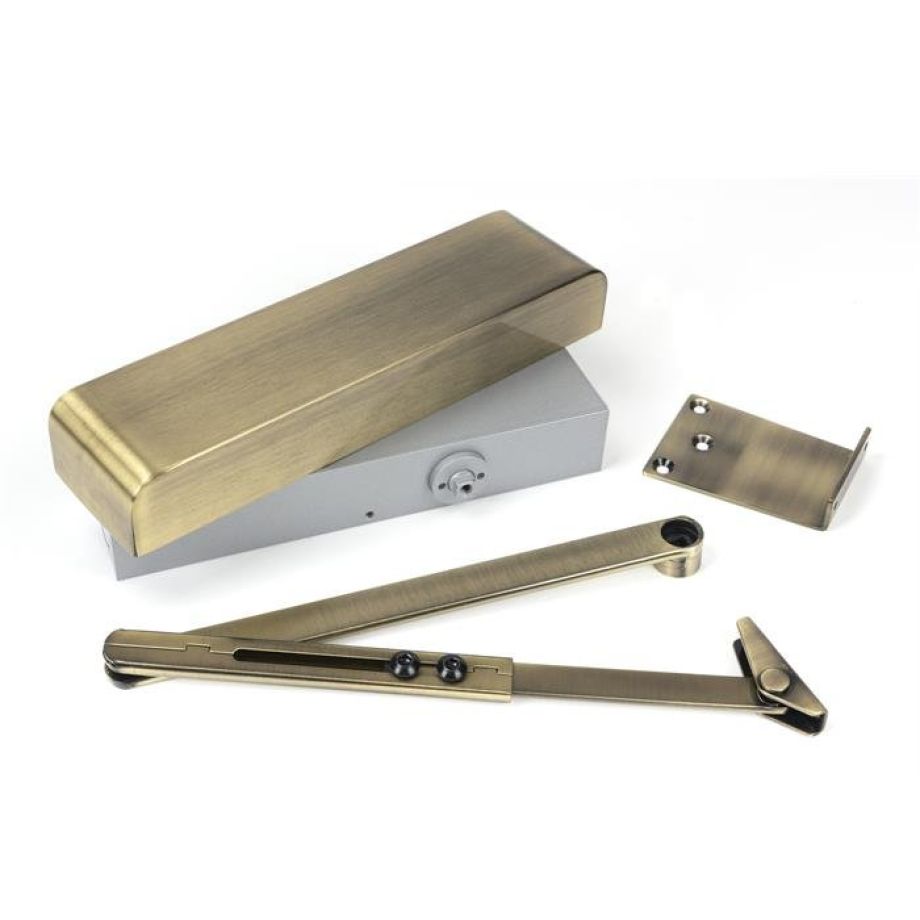 Aged Brass Size 2-5 Door Closer & Cover