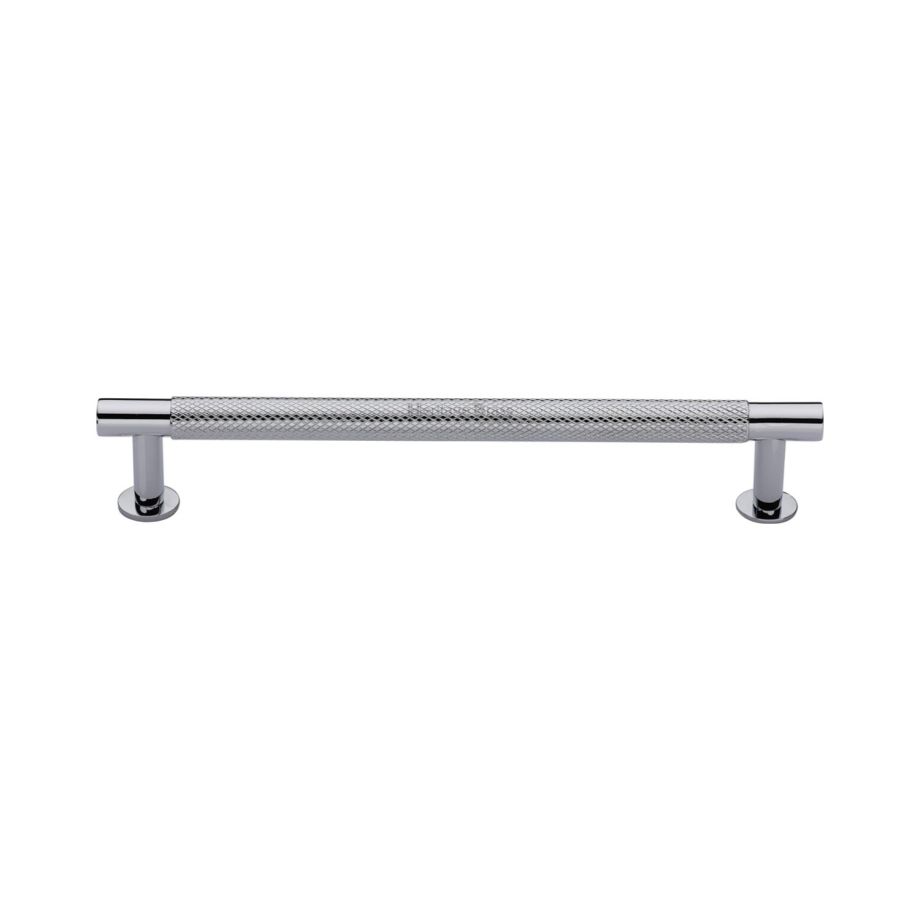 Heritage Brass - Partial Knurled Cabinet Pull Handle with Rose