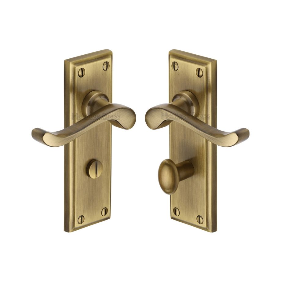 Heritage Brass - Edwardian Door Handle on Plate