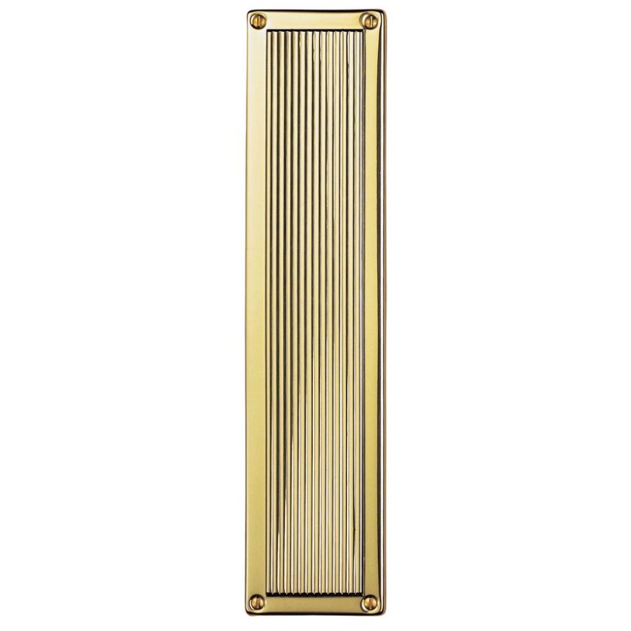 Polished Brass Queen Anne Finger Plate 305mm x 70mm