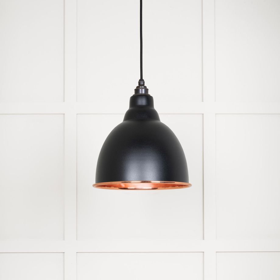 Smooth Copper Brindley Pendant in Elan Black