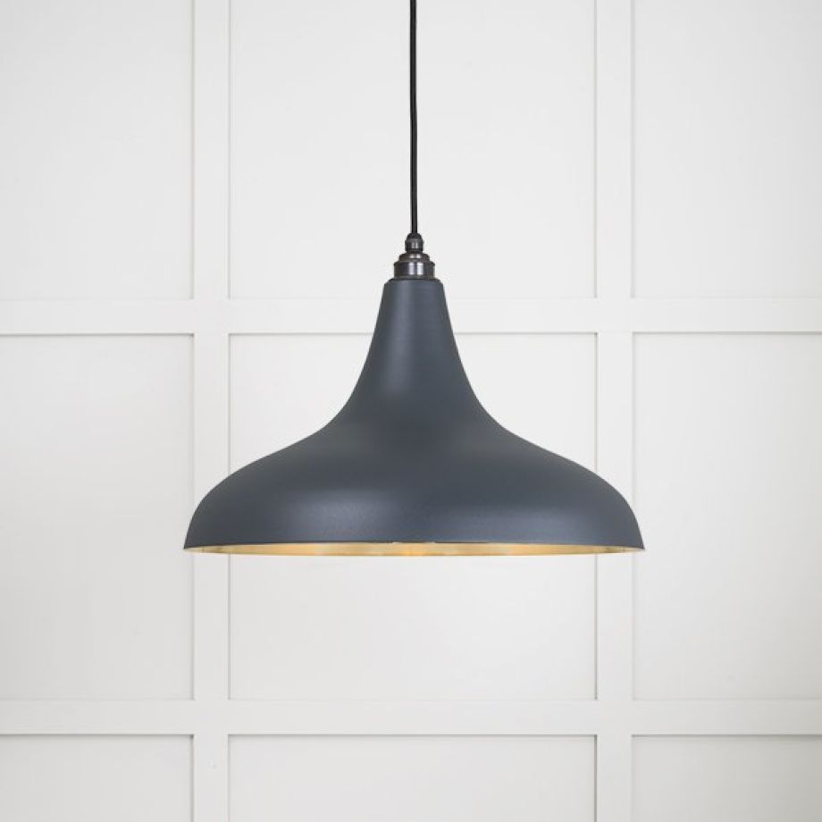 Smooth Brass Frankley Pendant in Soot