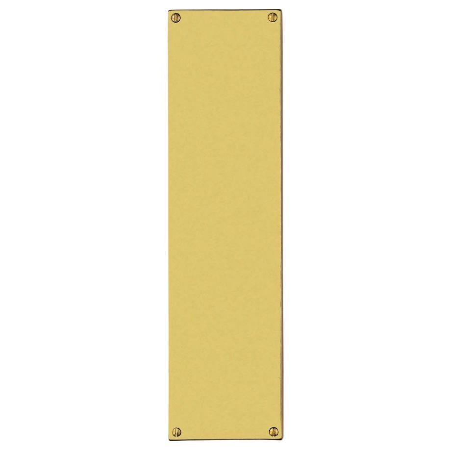 Polished Brass Finger Plate Flat Sheet 305mm x 76mm