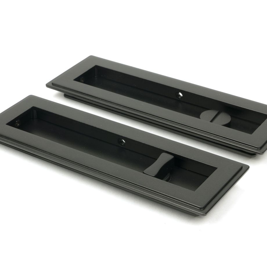 Anvil Art Deco Rectangular Pull - Privacy Set