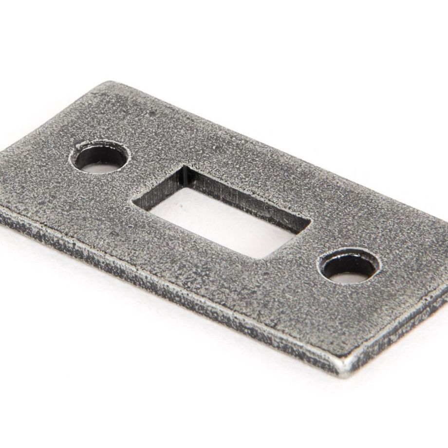 Pewter Mortice Plate For 6" Cranked Bolt