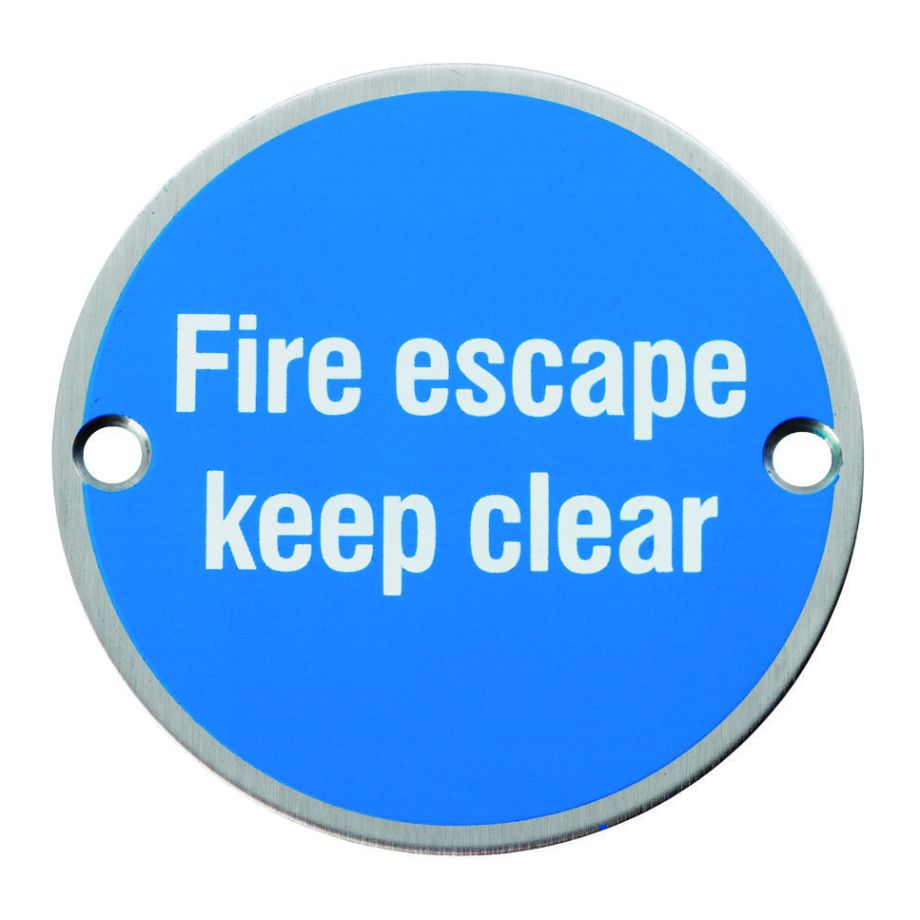 Signage Fire Escape - Keep Clear