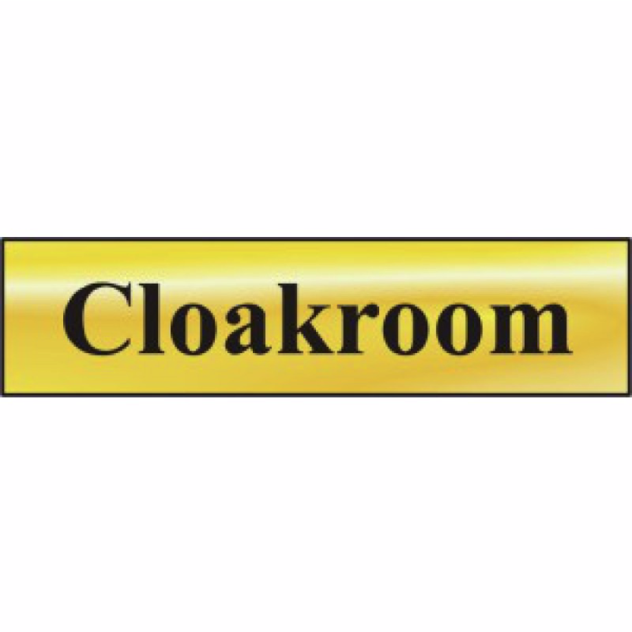 Cloakroom' Sign - POL - 200 x 50mm