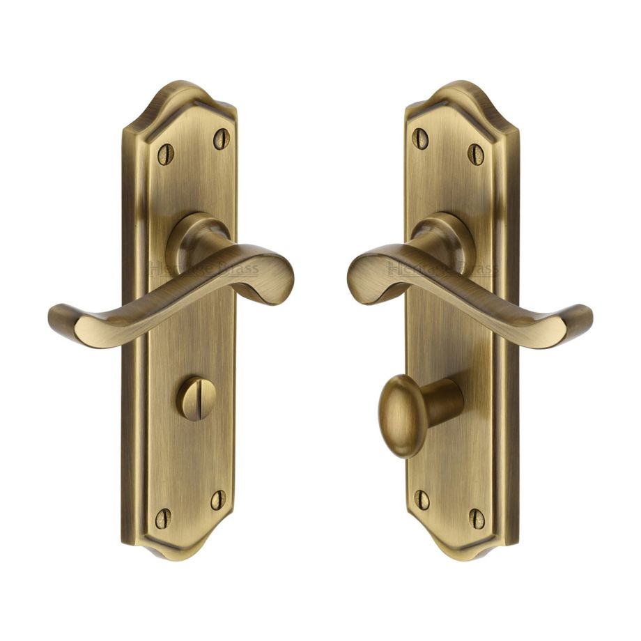 Heritage Brass - Buckingham Door Handle on Plate
