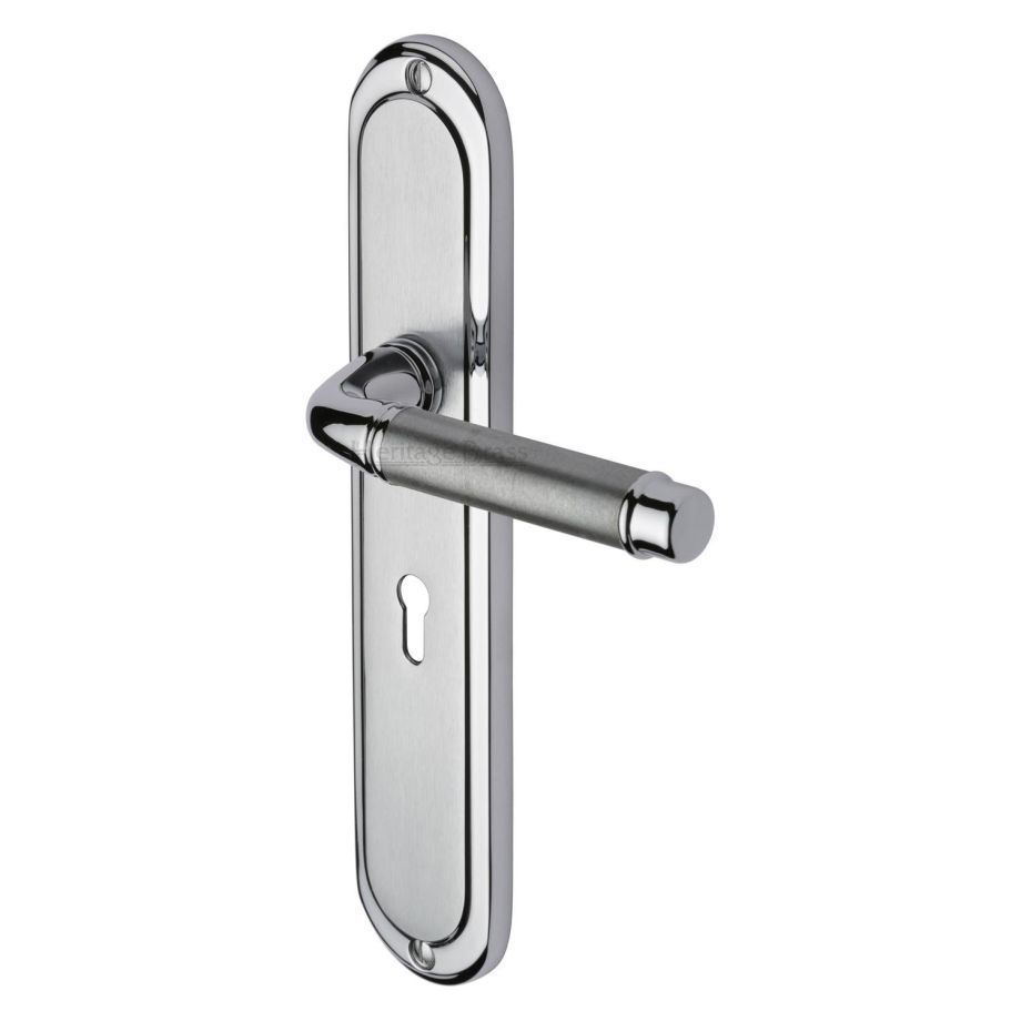 Heritage Brass - Saturn Long Door Handle on Plate