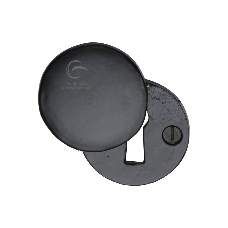 M.Marcus - Standard Key Escutcheon Round Covered Black Iron