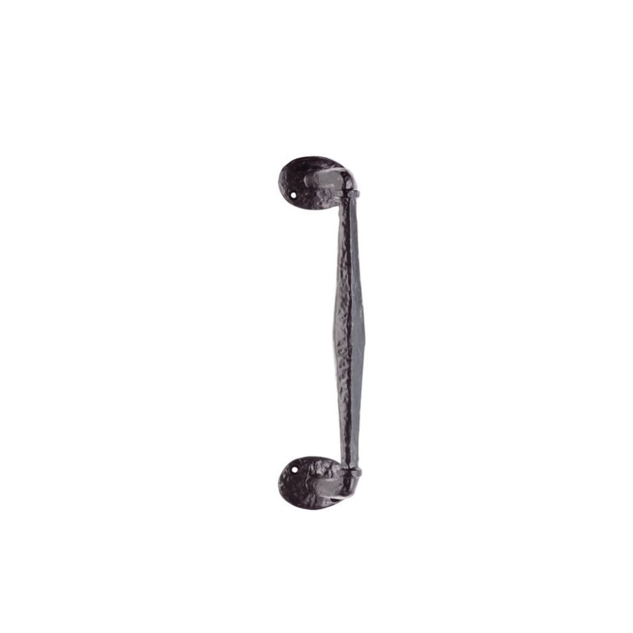 Black Antique Offset Pull Handle on Rose 238mm