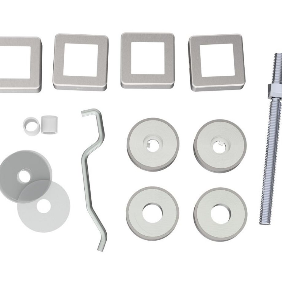 Stainless Steel Back To Back Fixing Pack - Square