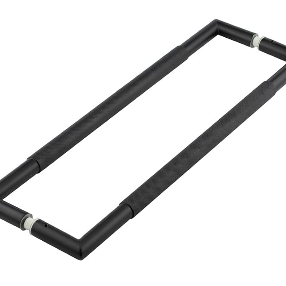 Nero Mitred Knurled Pull handles B/B Fixing