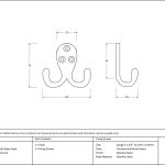 Anvil Celtic Double Robe Hook