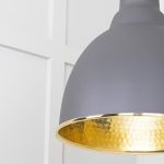 Hammered Brass Brindley Cluster Pendant in Bluff