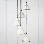 Hammered Nickel Brindley Cluster Pendant in Teasel