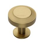Heritage Brass - Ridge Cabinet Knob with Rose