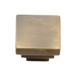 Heritage Brass - Square Stepped Cabinet Knob