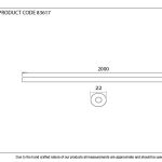 Beeswax 2m Curtain Pole