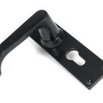 Black Deluxe Lever Euro Lock Set