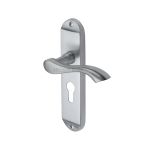 Heritage Brass - Algarve Door Handle on Plate